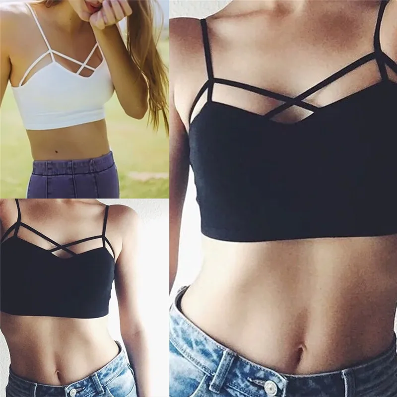 Женский бюстгальтер на бретельках без косточек сексуальный бюстье кроп топ