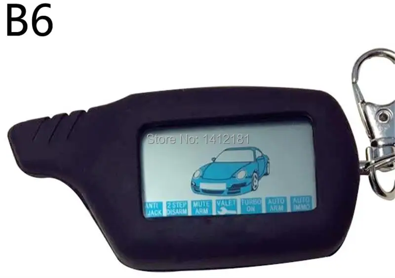 B6 lcd пульт дистанционного управления цепь для ключей брелок+ силиконовый чехол для брелок twage Starline B6 2 Way Автомобильная сигнализация, охранная сигнализация