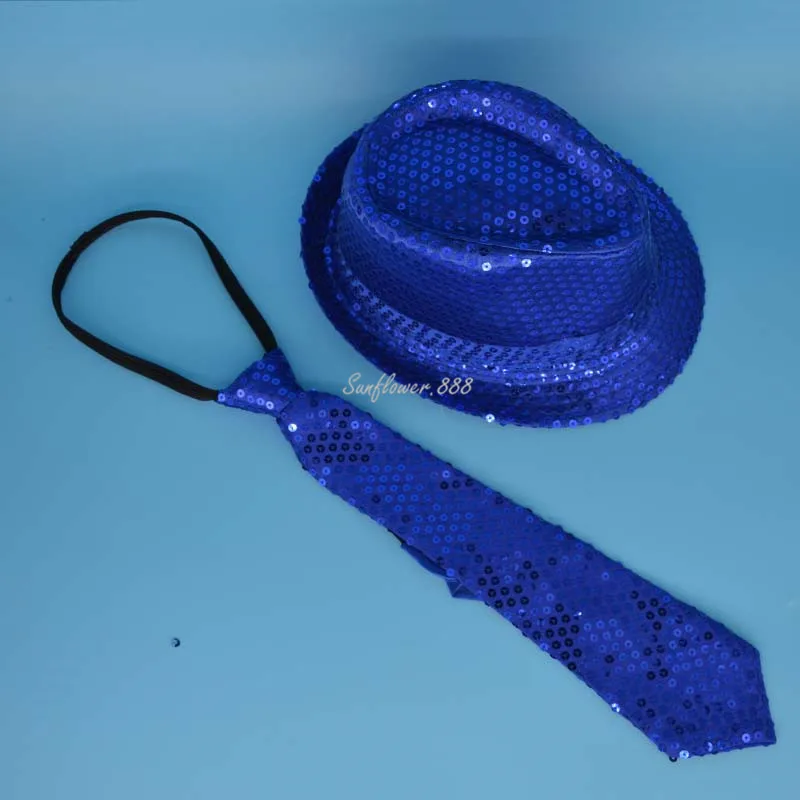 navy blue hat tie Женский и мужской светодиодный светильник, мигающая блестящая шляпа для джаза, галстук-бабочка, для взрослых, танцевальное шоу, одежда, светящиеся, Рейв, вечерние, свадебные, концертные, для бара, парада - Цвет: navy blue hat tie