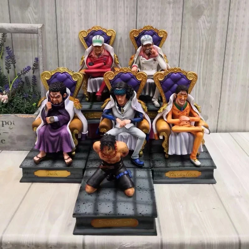 Один кусок аниме Ace Garp Sengoku Sakazuki Kuzan Borsalino Issho стул ver. Без коробки 14 23 см ПВХ фигурка