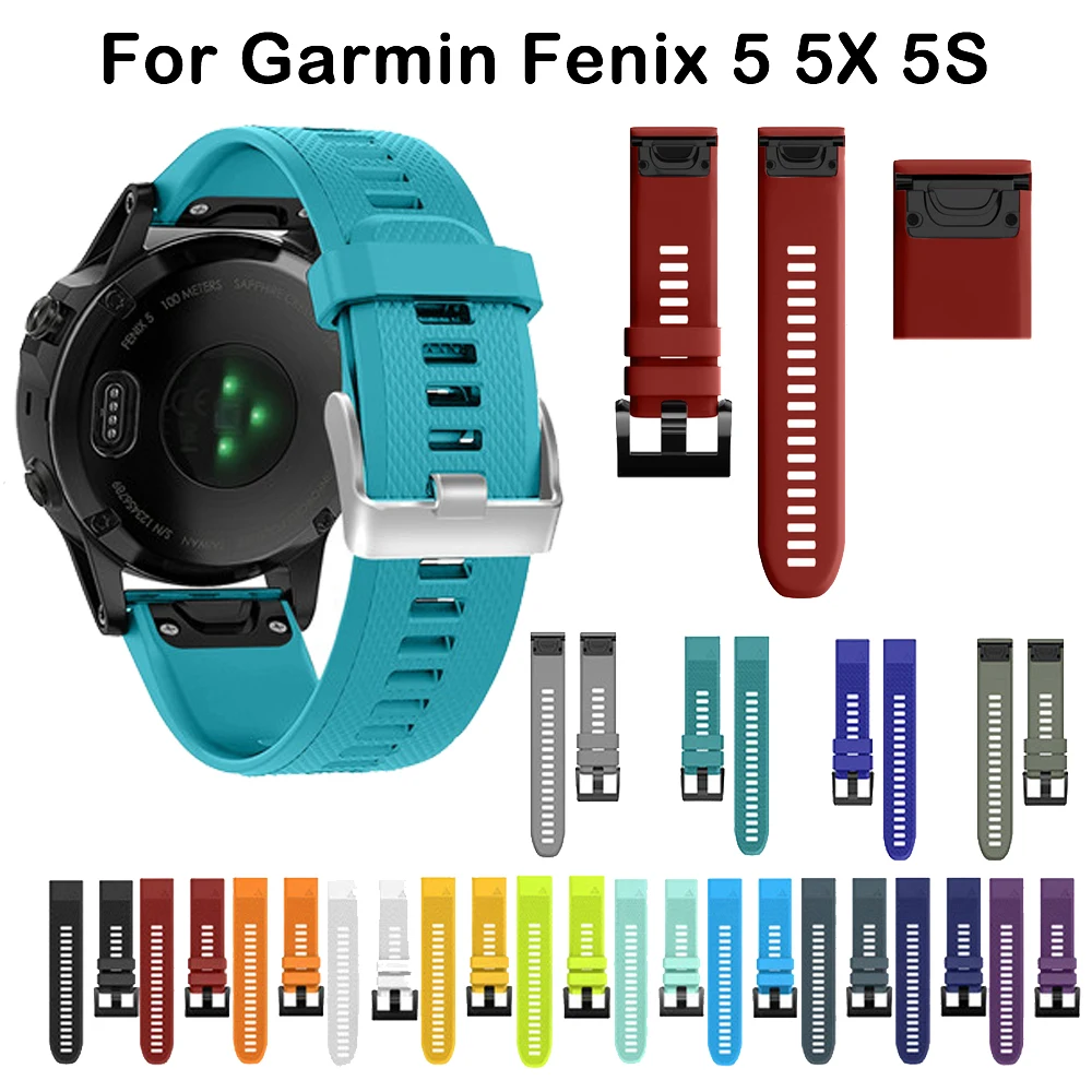 Ремешок силиконовый для наручных часов Garmin Fenix 5 5S Plus популярный мягкий браслет 5X 3 3HR 22 мм|Смарт-аксессуары| |