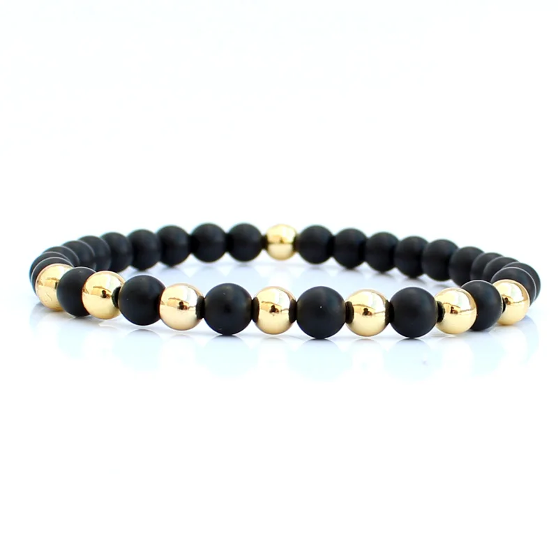 pulsera hombre 6 мм браслет с каменными бусинами Модные мужские ювелирные изделия летние браслеты для женщин Pulseira очаровательные специальные подарочные браслеты Hombre Новинка - Окраска металла: pulsera hombre