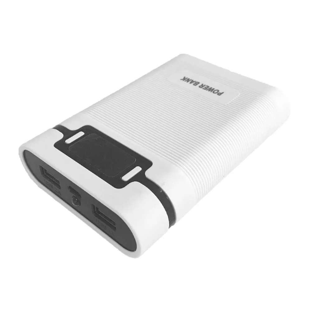 Портативный блок питания Коробка Чехол комплект 4x8650 DIY дисплей Powerbank корпус