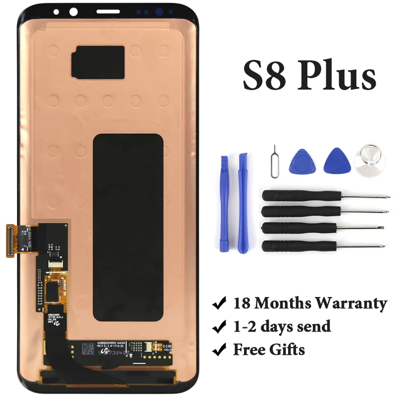 

For S8 Plus LCD Dispaly Super AMOLED With Frame With Touch Screen Assembly Tested LCD For S8 Plus G955 Screen