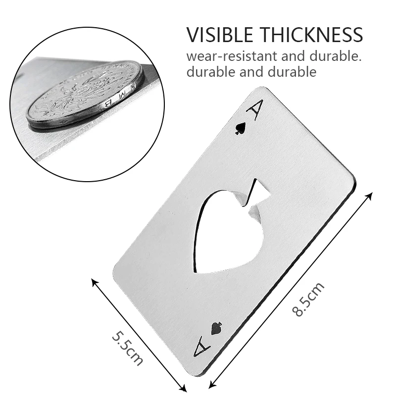 Черная/серебряная открывалка для пивных бутылок искусственная покерная доска из