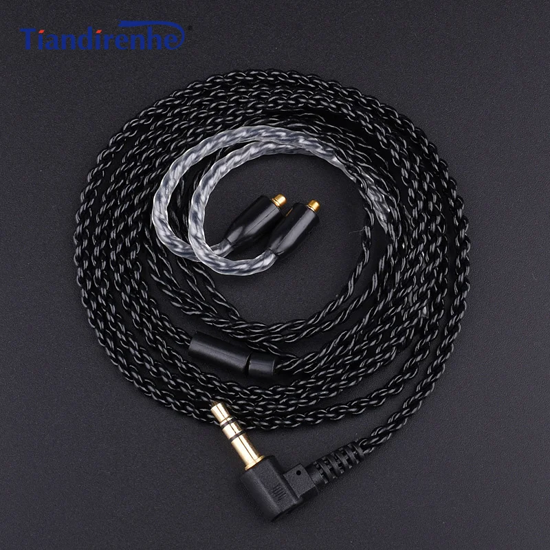 Обновленный DIY MMCX кабель для Shure SE215 SE425 SE535 SE846 провод наушников с термоусадочной