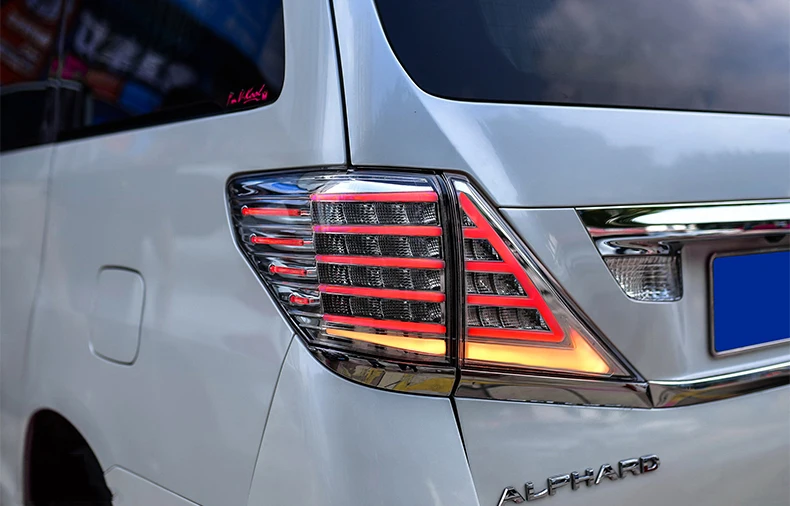 Стиль светодиодный задний фонарь для Toyota Generation 2th Alphard задний фонарь 2008- DRL+ тормоз+ Парк+ сигнал стоп