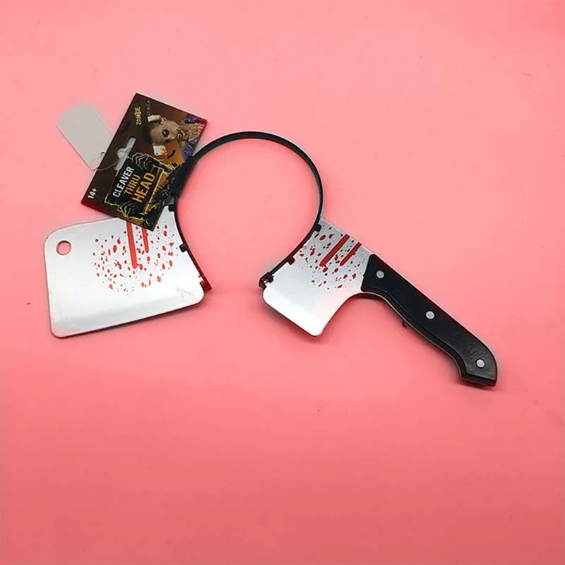 Halloween Prop 6 Декоративный реквизит на Хэллоуин аксессуары ужас Хэллоуин повязка на голову нож Поддельные крови реквизит Хэллоуин вечерние принадлежности - Цвет: Halloween Prop 6