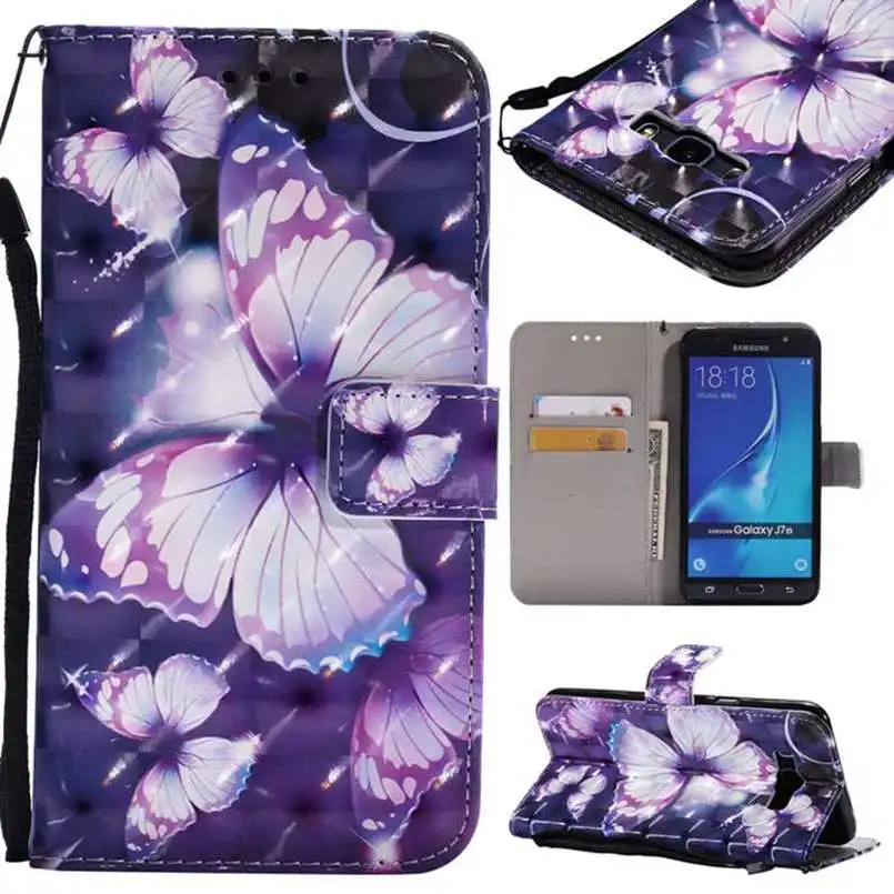 Модный Роскошный кожаный чехол для Samsung Galaxy J3 J5 J7 2016 J310 J510 J710 кошелек флип