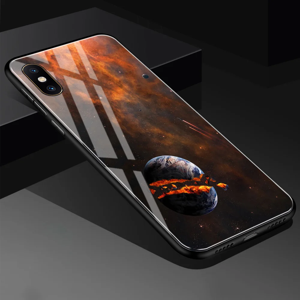 Чехол FinderCase для Xiao mi 8, чехол для Galaxy Space, жесткая Задняя стеклянная крышка для телефона mi x 2 2 s, чехол Xiaomi mi 8 9 SE lite Max 3 - Цвет: 02030