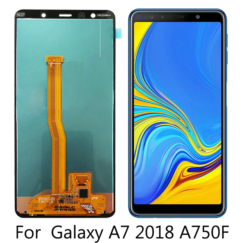 Оригинальный дисплей для Samsung A7 2018 A750 SM A750F ЖК Замена A750FN экран|Экраны мобильных
