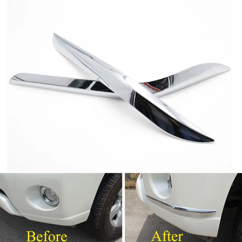 Подходит для Toyota Prado 2014 2015 2016 2017 2 шт. хромированный ABS защитный чехол переднего