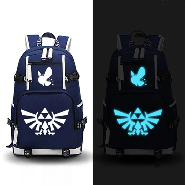 blue Легенда о Зельде печать школьные сумки Zelda Back Pack дорожный рюкзак Mochila Feminina холст рюкзак для ноутбука большая сумка для книг - Цвет: blue