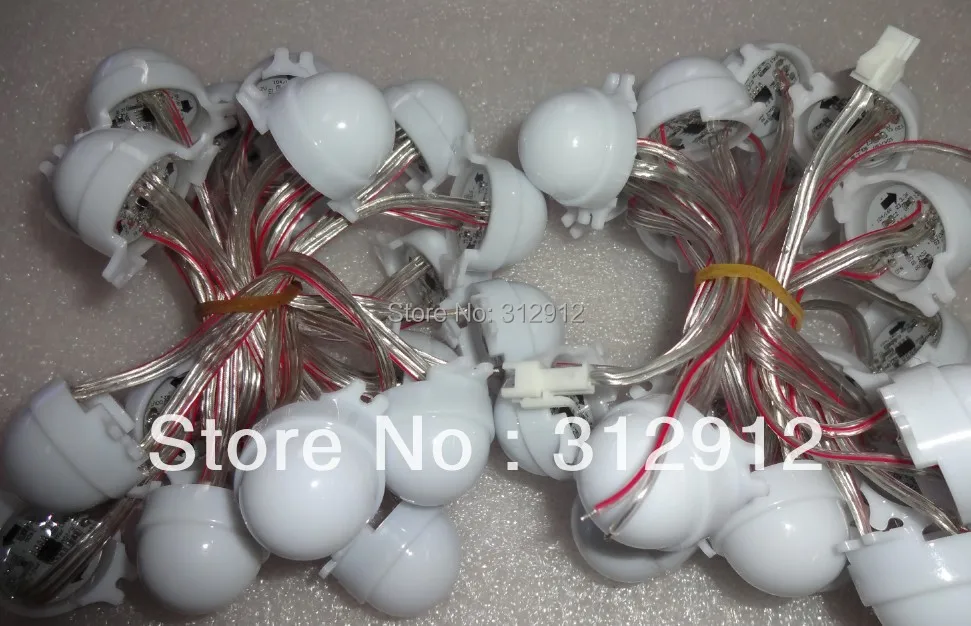 

Promotion!!! 20pcs WS2811 3leds rgb pixel led module,milky cover,DC12V,30mm diameter;with transparent wire