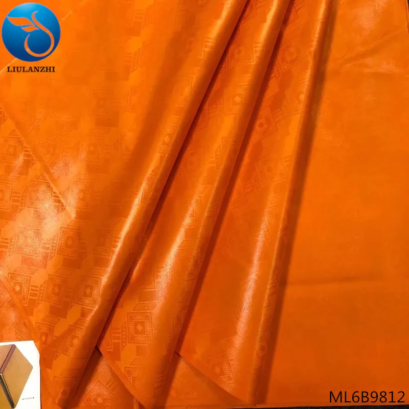 LIULANZHI bazin riche Сделано в Китае случайный узор дизайн Африканский riche 5 ярдов ML6B98