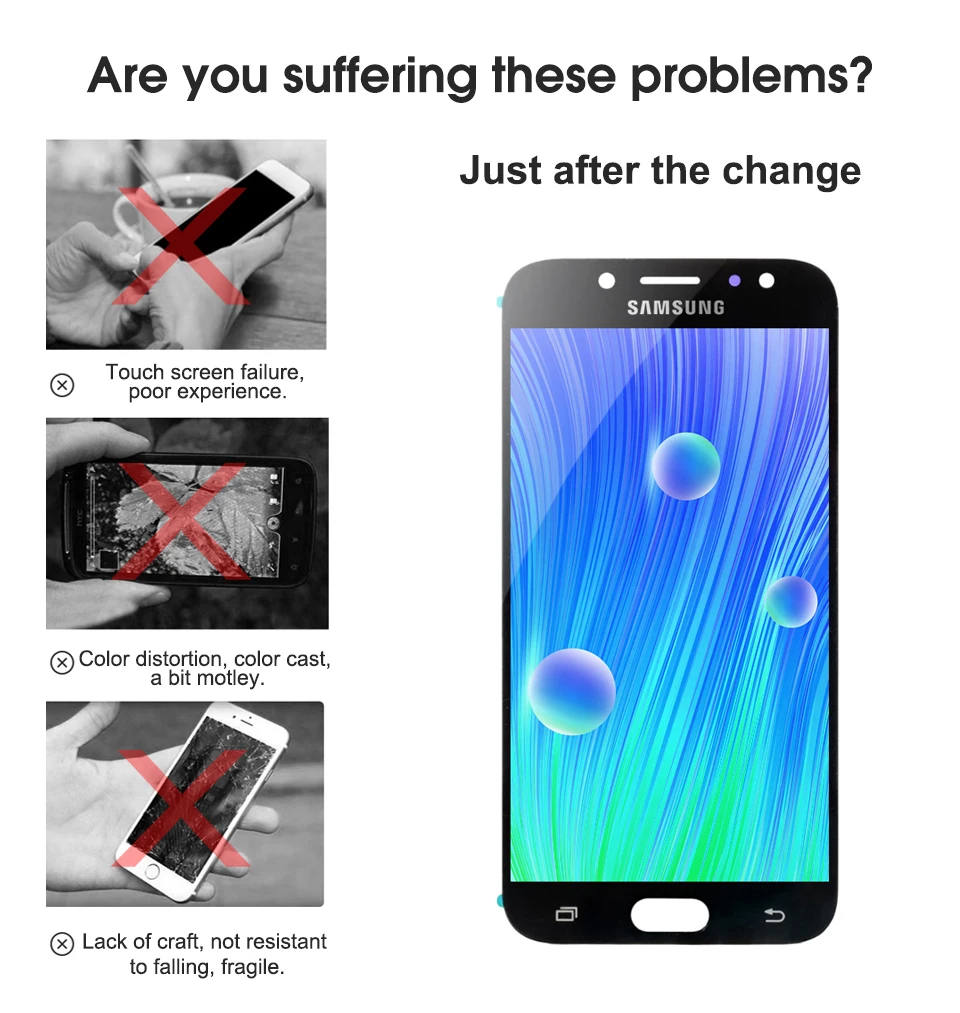 J700 ЖК-дисплей с регулировкой яркости J710 ЖК-дигитайзер для samsung GALAXY J7 Pro сенсорный экран дигитайзер J730 ЖК-экран