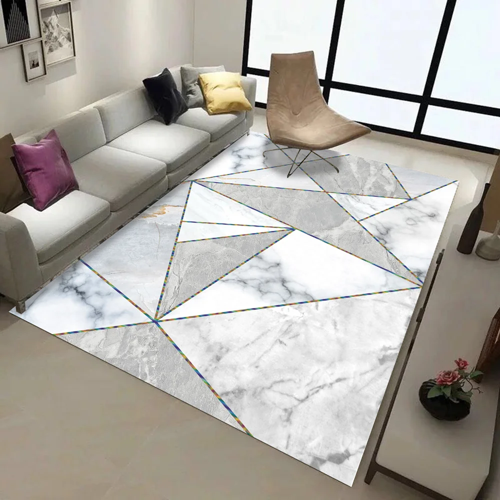 3D ковер 6 мм для гостиной в скандинавском стиле прямоугольный геометрический