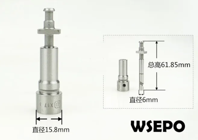 Качество OEM! Плунжер в сборе для 4-тактного небольшого дизельного двигателя R175/R180 с водяным охлаждением