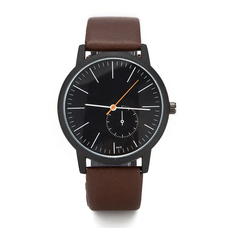 Женские креативные простые часы унисекс модные кожаные повседневные Мужские кварцевые наручные женские