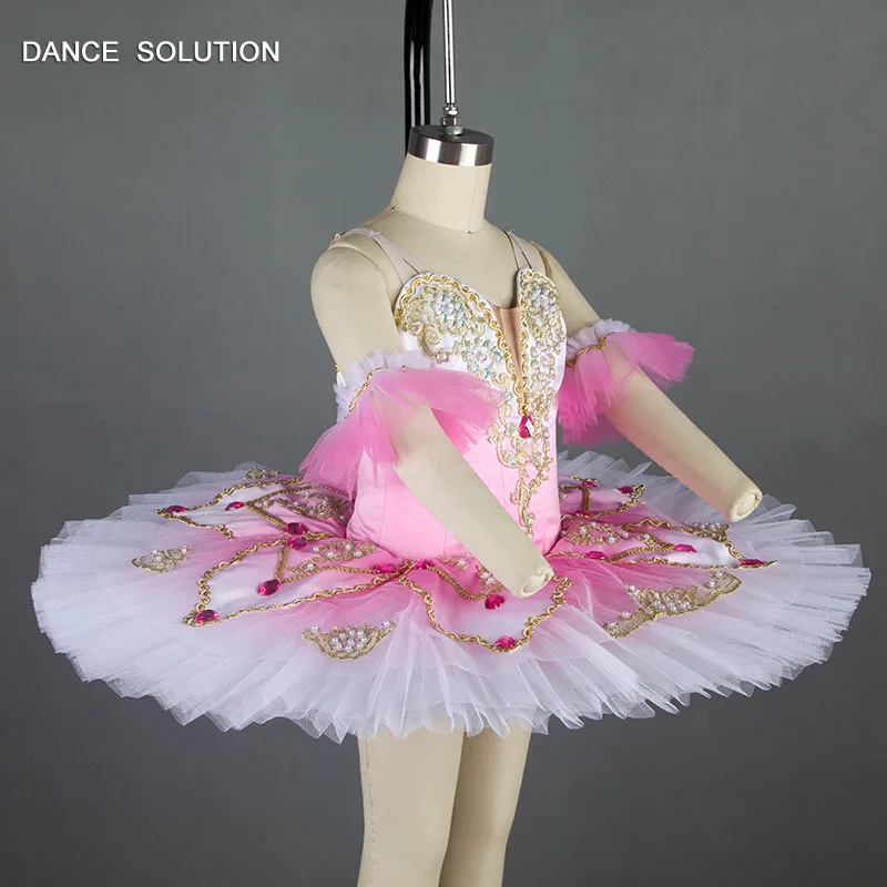 Customize Professional Ballet Tutu with Pink Spandex Camisole Adult &amp Girl Stage Show Costumes Dance Competition Clothes B17016 |