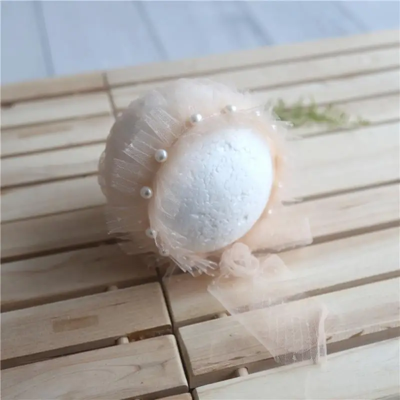 Baby Photography Hat Newborn Lace Cap White Ruffle Bonnet for Photoshoot Infant Beanie | Детская одежда и обувь