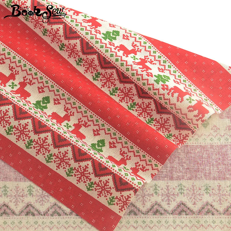 Booksew Рождественская ткань красная африканская анкарская тема хлопчатобумажная