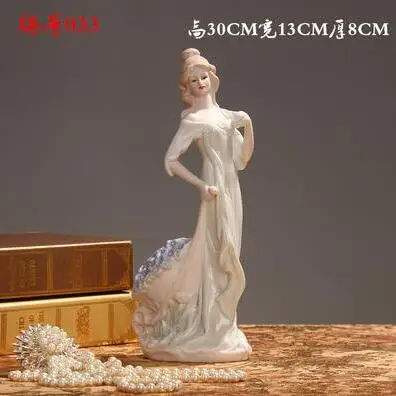 Высококачественная статуя богиня, керамические статуэтки для девушек, женские статуэтки, домашний декор, декор для комнаты, украшение для свадьбы, рукоделия, фарфор - Цвет: 21