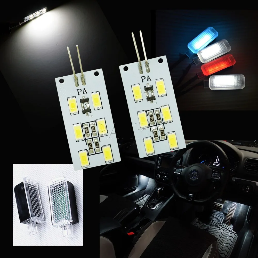 PA LED 2 шт. x для Audi 5630 6SMD Footwell перчаточный ящик светодиодный свет белый модуль PCB 12