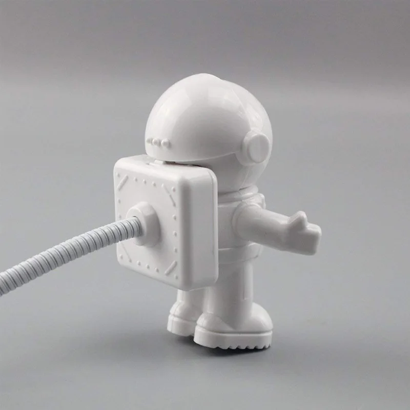 Spaceman клип светодиодный USB свет гибкий Чтение Настольная лампа Свет астронавт