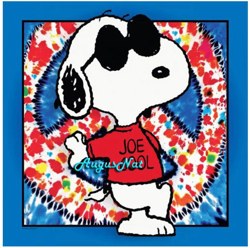Snoopy Алмазная картина Полный Круглый Мультфильм Настенный декор стразы Алмазные