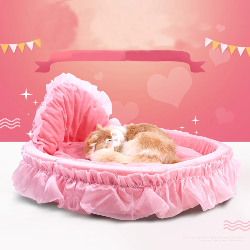 Подушка-кровать для домашних животных милый кружевной комплект кошек и собак