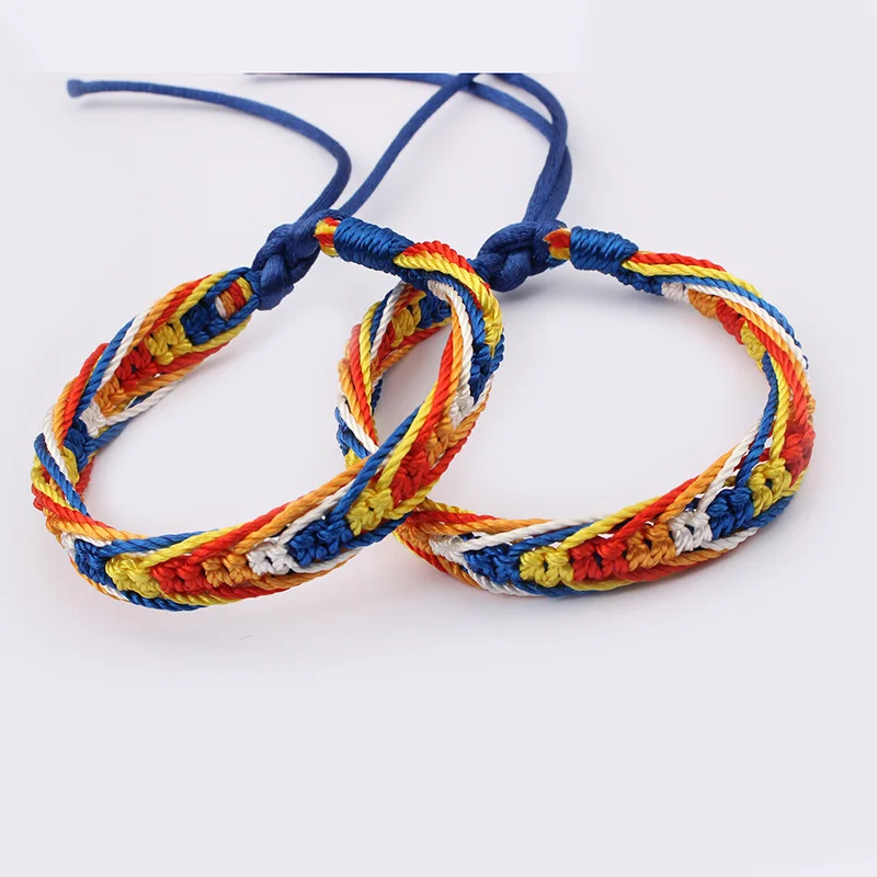 style6 12 шт./лот модные плетеные браслет дружбы браслет из полушелковой ткани регги, Ямайка Surfer Boho Браслеты подарок для Для мужчин Для женщин - Окраска металла: style6