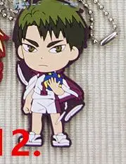 12 1 шт. аниме брелок Nekoma karasuo Haikyuu! Некома карасуно старшая школа с волейбольной Смолы Резиновые подвесные брелоки - Цвет: 12