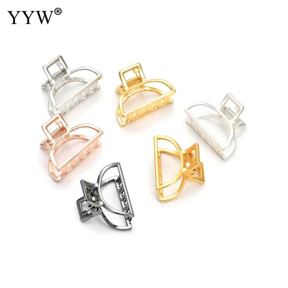 Hair Claw Rose Gold Color Clips Make Up Geometric Large Size Hairpin Girls Accessories Hairclip New Women | Украшения и