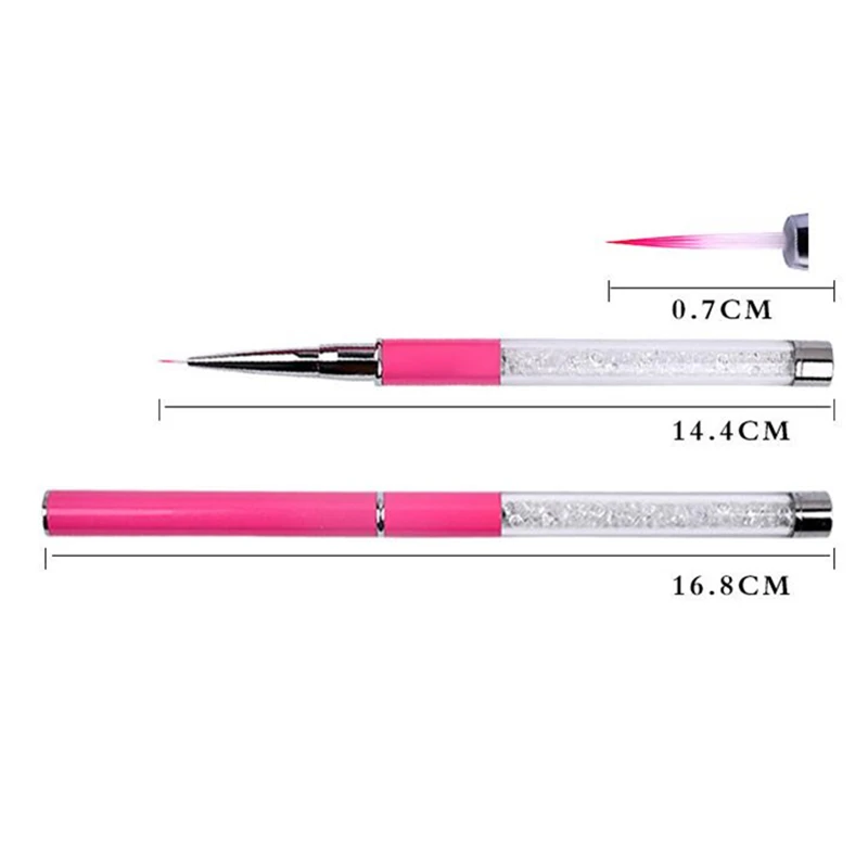 7 мм акриловый металлический УФ Гель лак для ногтей|brush crystal|nail designs toolscrystal brush |