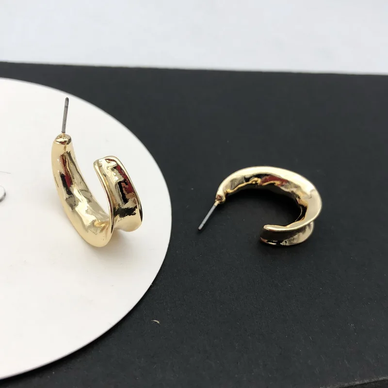 Женские серьги кольца F.J4Z модные дизайнерские золотистые ювелирные изделия