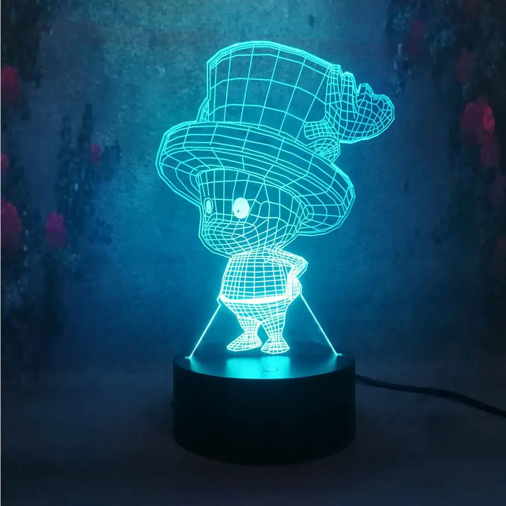 Популярное аниме пиратский король Тони Чоппер светодиодная иллюзия Лампа