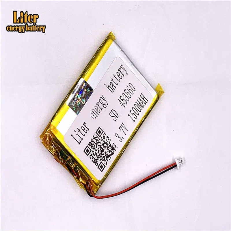 1.0MM 2pin connector 453560 1500mah 3.7V li-ion battery for voice recorder electronic dictionaries MP3 MP4 MP5 small toys | Электроника