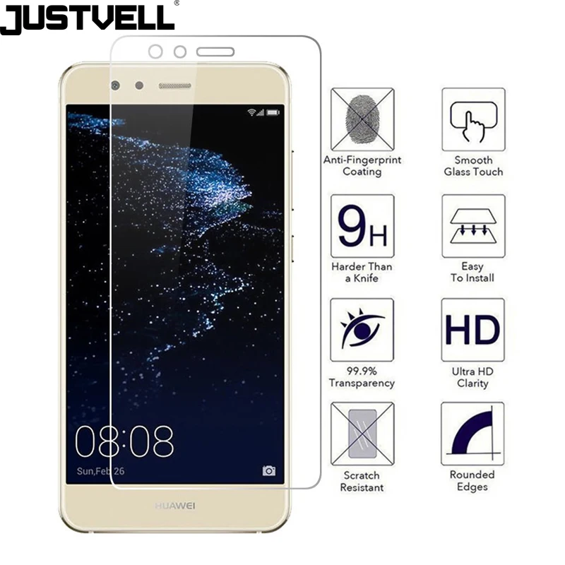 JUSTVELL 2.5D 9 H Взрывозащищенный Закаленное Стекло Пленка для HUAWEI P10 Lite Высокий Четкий