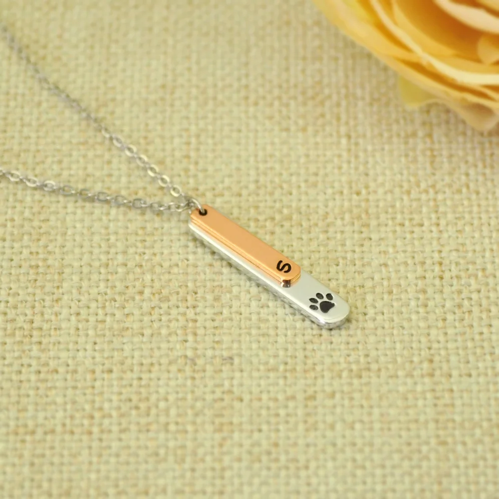 Ожерелье с принтом лап на заказ ожерелье для домашних животных ювелирное изделие