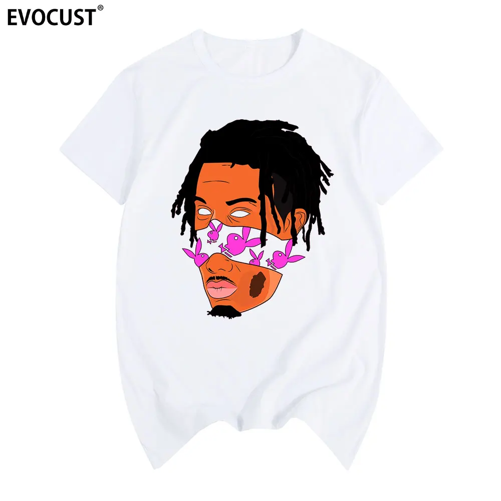 Playboi Carti винтажная крутая графическая футболка, Хлопковая мужская футболка, новая модная футболка - Цвет: white
