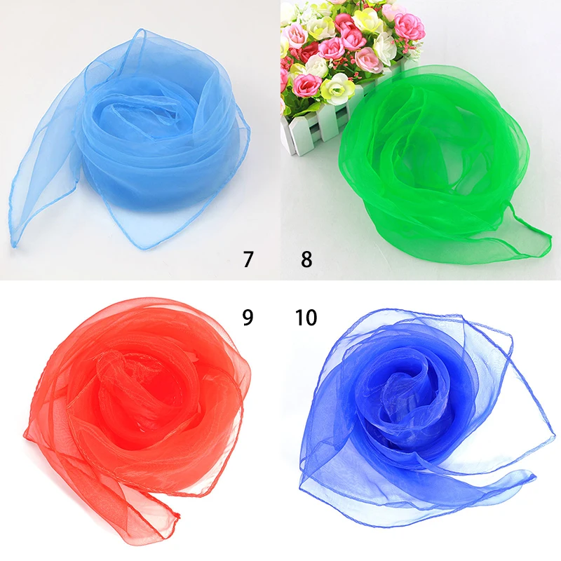 Шарф Шелковый однотонный для женщин небольшой шарф карамельных цветов повязка