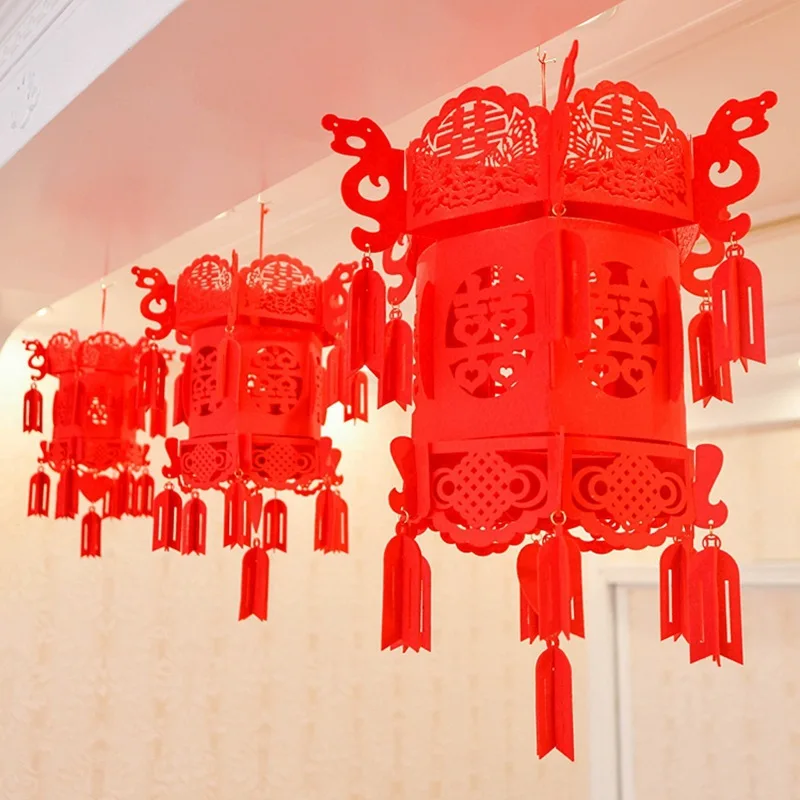 Новогодний счастливый благоприятный красный двойной Счастливый китайский узел