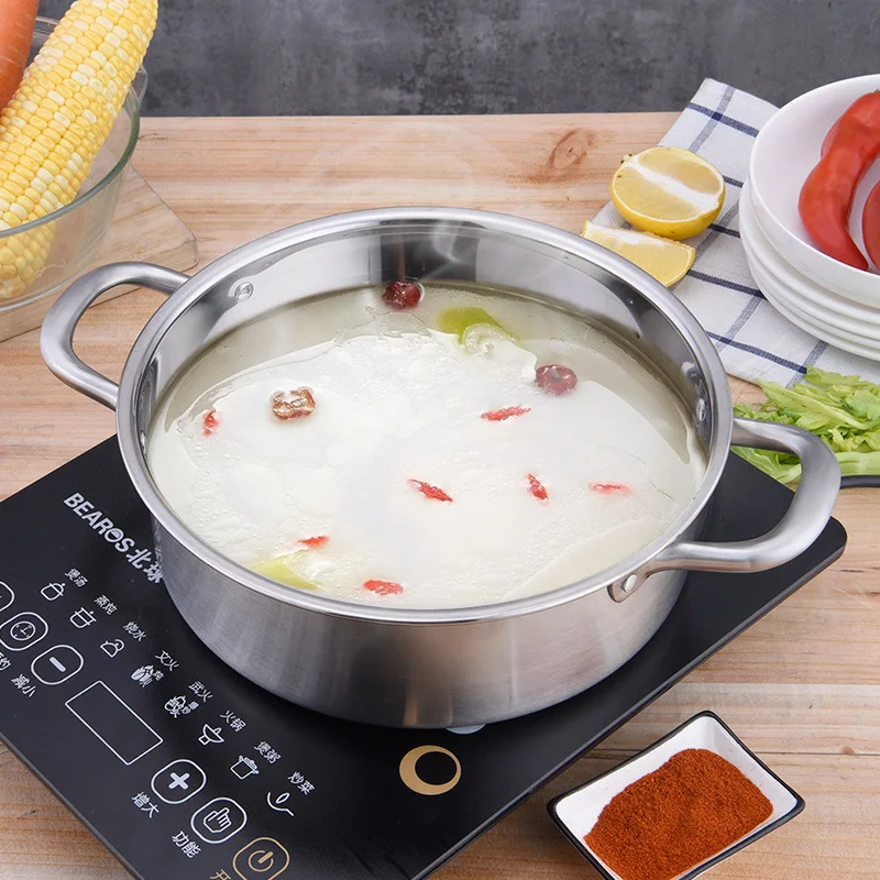 Горячий котел с подогревом из нержавеющей стали кастрюля двумя вкусами