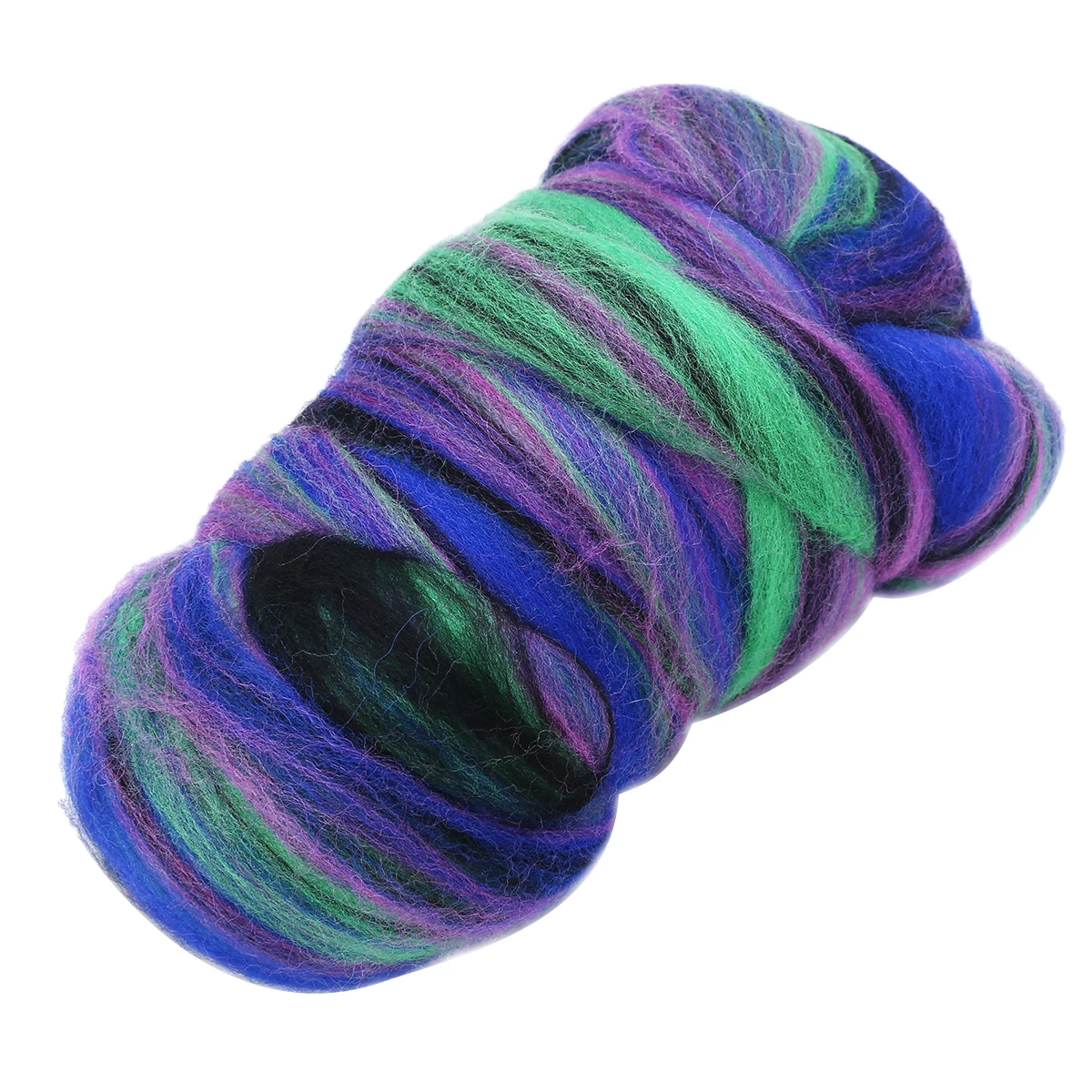 114g Multi-color Merino Wool Mulberry Silk Blend Combed Top Wool Roving for Needle Felted Wool Knitted Blanket 4 oz