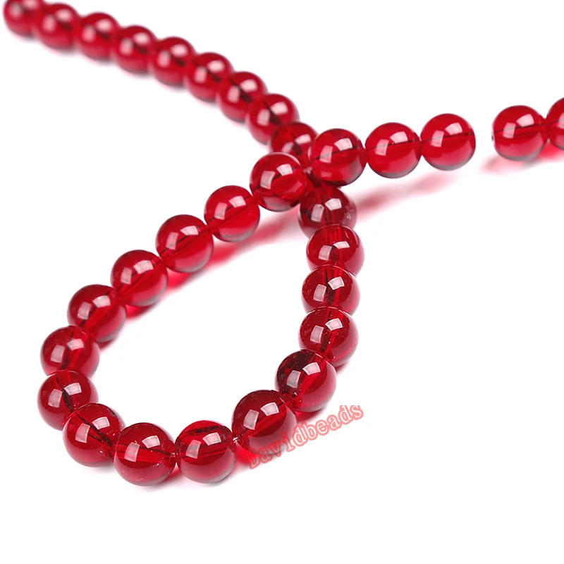 Стеклянные бусины гранат MOON BEADS 4-12 мм