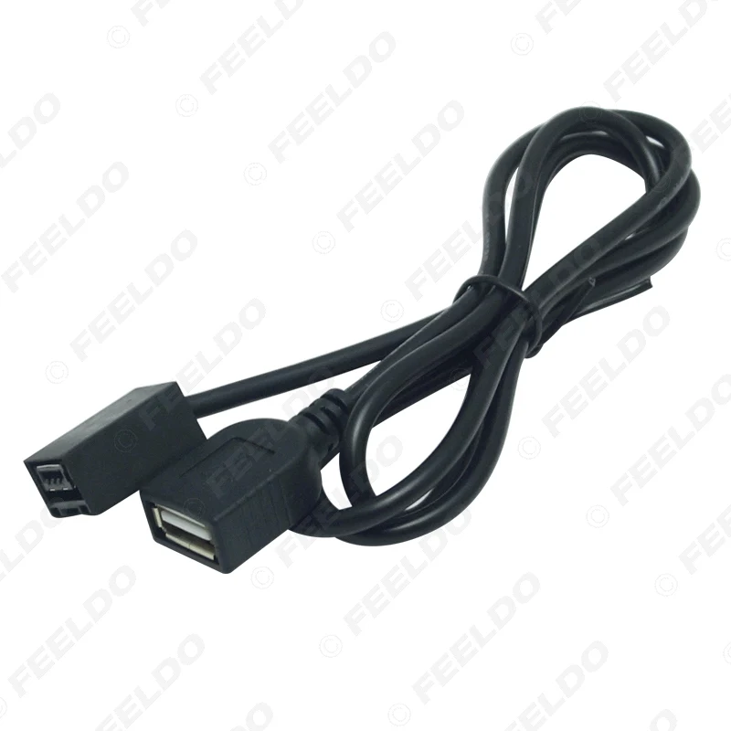 FEELDO 1 шт. автомобильный AUX USB кабель адаптер штекер женский порт удлинитель для