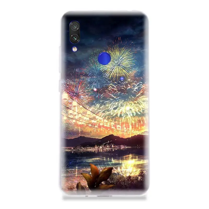 Фейерверк уникальный чехол для телефона Xiao mi Red S2 Y3 Y2 Note 7 фотоаппаратов