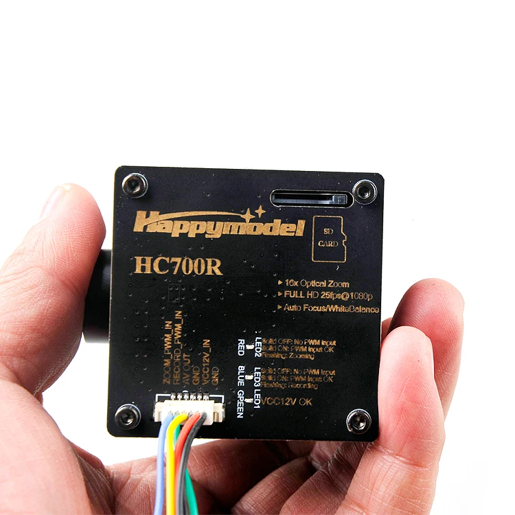 Happymodel HC700R 1080P HD рекордер 32x зум FPV камера DVR Поддержка 64G SD для Дрон Квадрокоптер