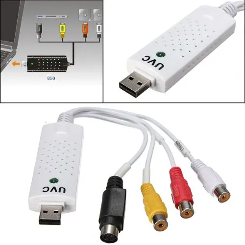 Топ USB2.0 карта захвата видео конвертер VHS на DVD для Win7/8 Mac OS|Кабели VGA| |